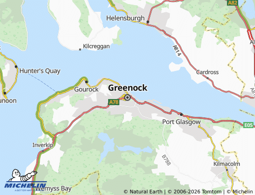 Carte MICHELIN Greenock - ViaMichelin