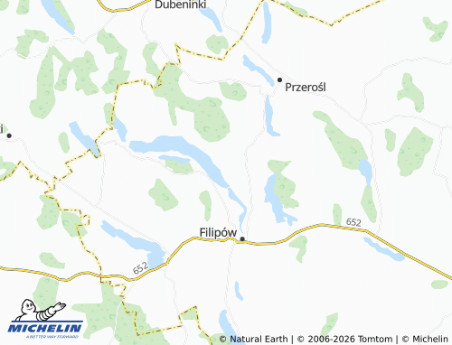 MICHELIN Rospuda map - ViaMichelin