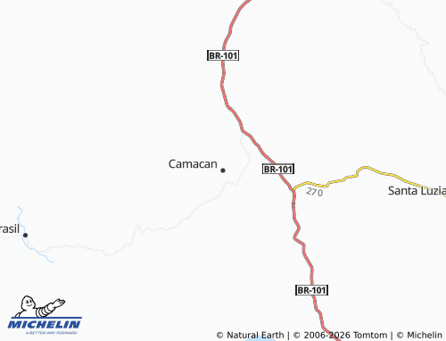 MICHELIN Camacan map - ViaMichelin