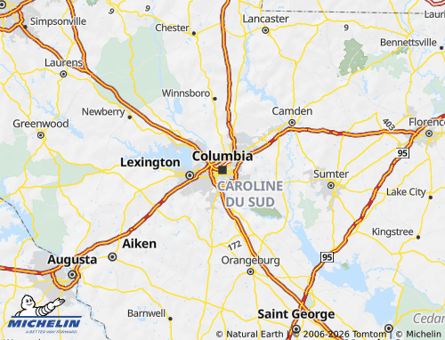 MICHELIN South Carolina map - ViaMichelin