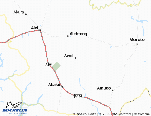 MICHELIN Awei map - ViaMichelin