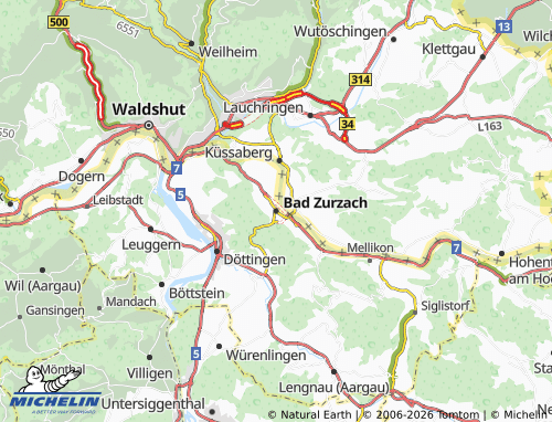 Carte MICHELIN Bad Zurzach - ViaMichelin