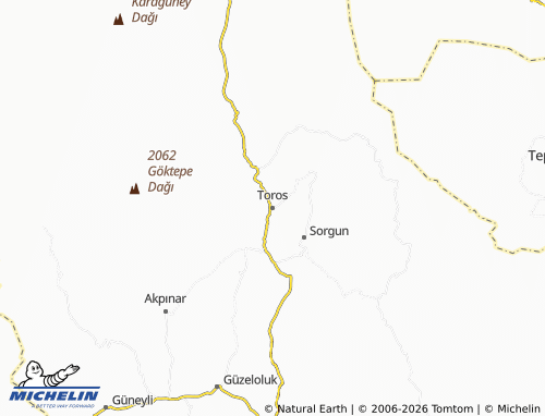 MICHELIN Toros map - ViaMichelin
