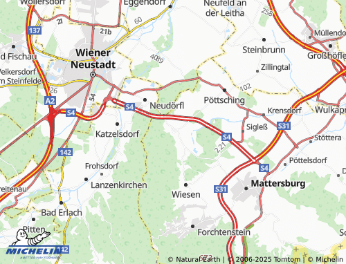MICHELIN Bad Sauerbrunn map - ViaMichelin