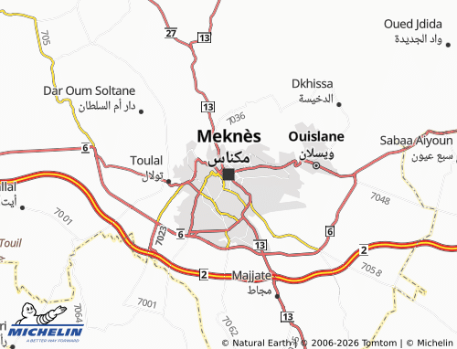 MICHELIN Meknes map - ViaMichelin