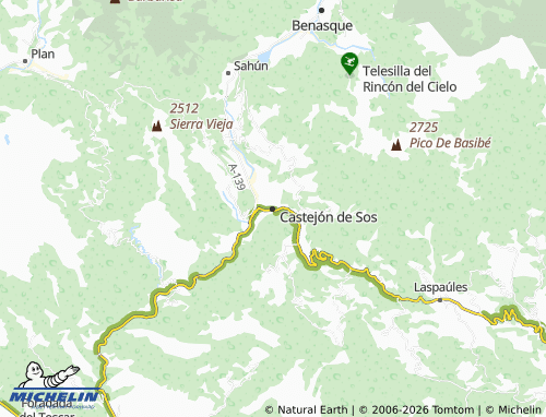 MICHELIN Castejón de Sos map - ViaMichelin