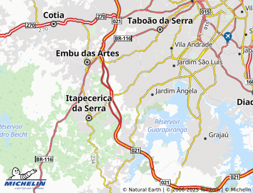 MICHELIN Chácara Santa Maria map - ViaMichelin