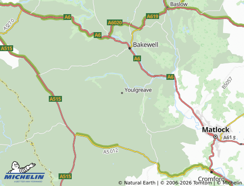 Carte MICHELIN Youlgreave - ViaMichelin