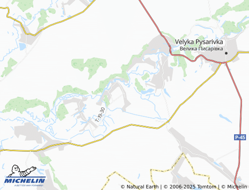 MICHELIN Sydorova Yaruha map - ViaMichelin