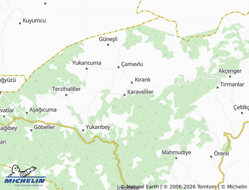MICHELIN Karaveliler map - ViaMichelin