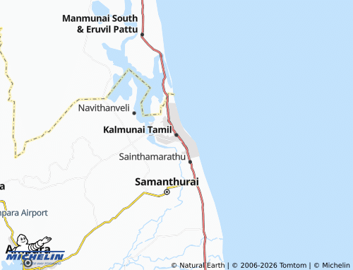 Mapa MICHELIN Kalmunai Tamil - ViaMichelin