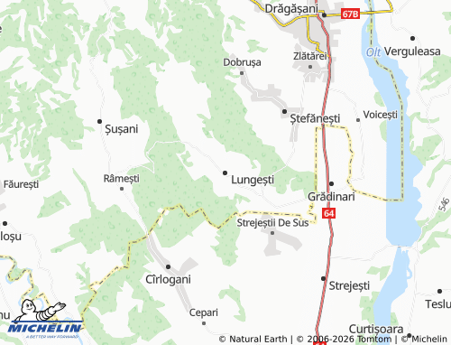 MICHELIN Lungești map - ViaMichelin
