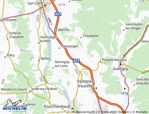 MICHELIN La Berge map - ViaMichelin