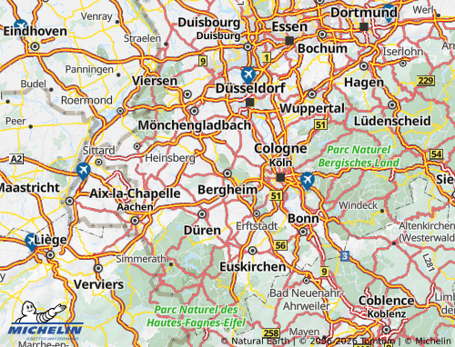 MICHELIN Rhein-Erft-Kreis map - ViaMichelin