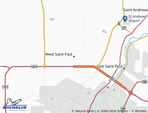 Mapa MICHELIN West Saint Paul - ViaMichelin