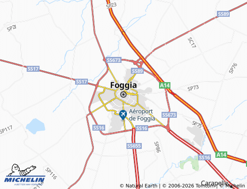 MICHELIN Foggia map - ViaMichelin
