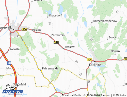 MICHELIN-Landkarte Rossow - ViaMichelin