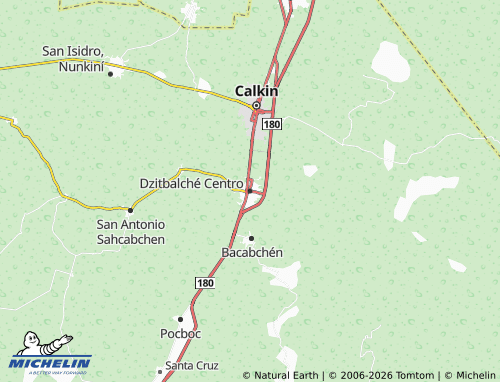 Mappa MICHELIN Dzitbalché Centro - ViaMichelin