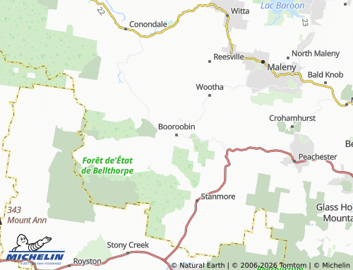 MICHELIN Booroobin map - ViaMichelin