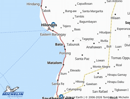 MICHELIN Ponong map - ViaMichelin