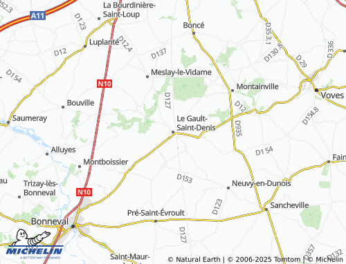 MICHELIN Le Gault-Saint-Denis map - ViaMichelin