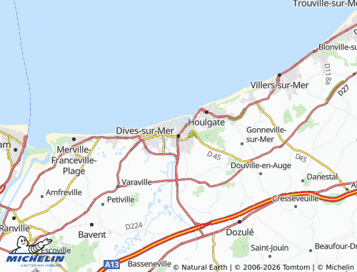 MICHELIN Dives-sur-Mer map - ViaMichelin