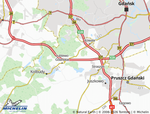 MICHELIN Bąkowo map - ViaMichelin