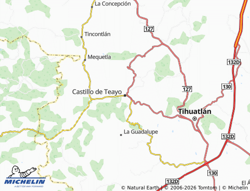 Kaart MICHELIN Castillo de Teayo - ViaMichelin