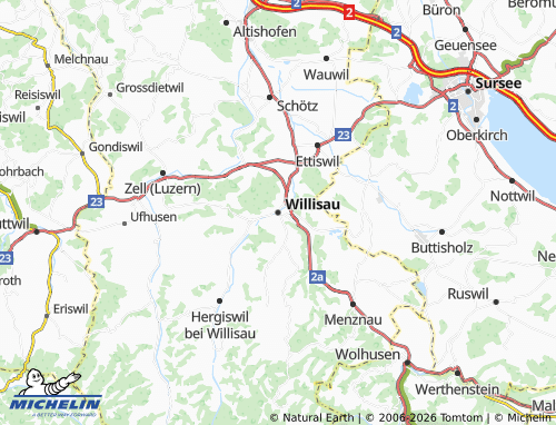 Mapa MICHELIN Willisau - ViaMichelin