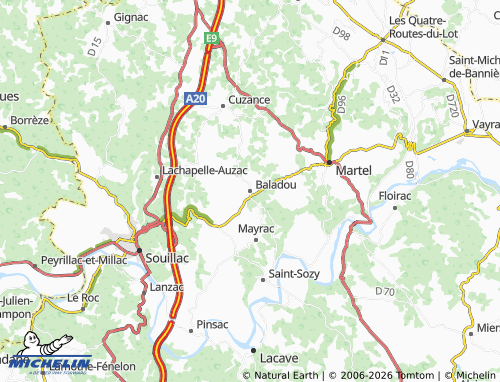 Mappa MICHELIN Baladou - ViaMichelin