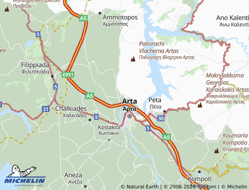 Mappa MICHELIN Grammenitsa - ViaMichelin