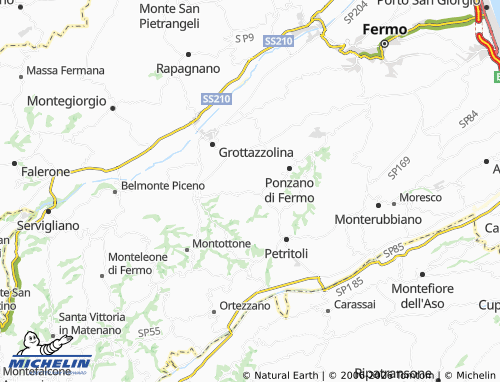 MICHELIN Monte Giberto map - ViaMichelin