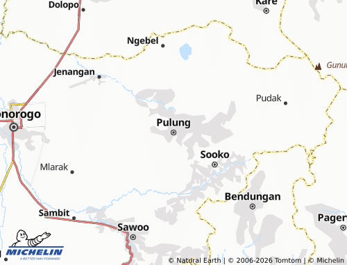 MICHELIN Pulung map - ViaMichelin