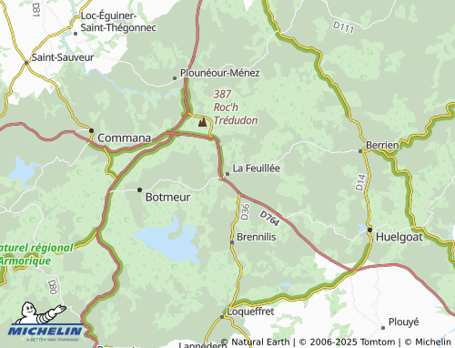 MICHELIN La Feuillée map - ViaMichelin