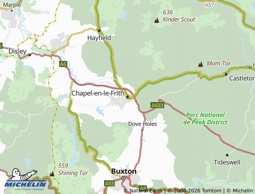 Carte MICHELIN Chapel-en-le-Frith - ViaMichelin