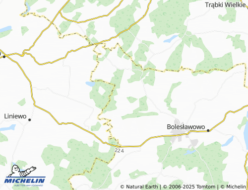 MICHELIN Szczodrowo map - ViaMichelin