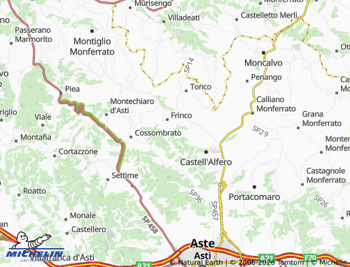 Mapa MICHELIN Bricco Morra - ViaMichelin