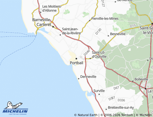 MICHELIN Portbail map - ViaMichelin
