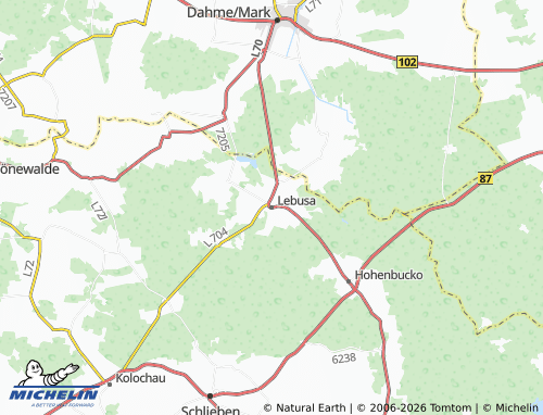MICHELIN Lebusa map - ViaMichelin