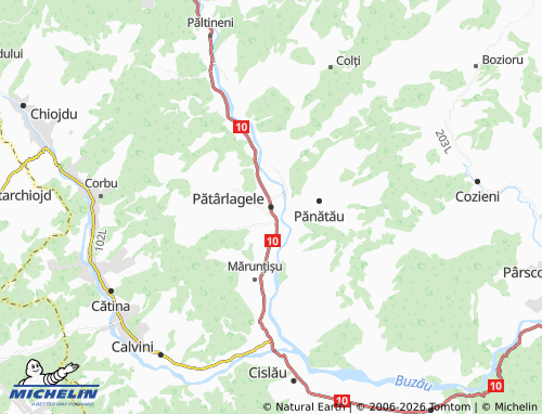 Mappa MICHELIN Pătârlagele - ViaMichelin