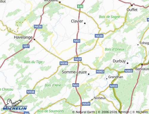 MICHELIN Méan map - ViaMichelin