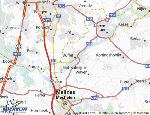 Mapa MICHELIN Duffel - ViaMichelin