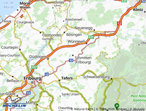 MICHELIN Schmitten (Fribourg) map - ViaMichelin