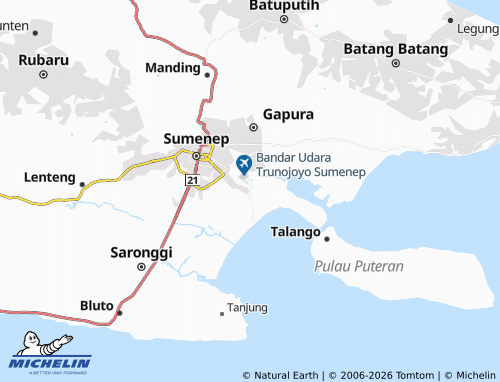 MICHELIN Marengan Daya map - ViaMichelin
