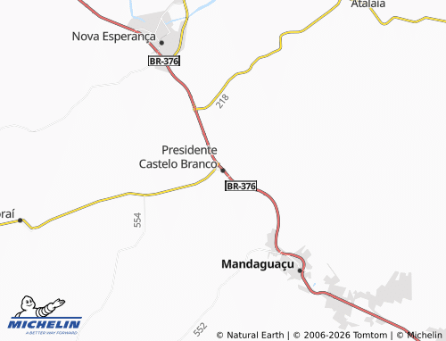 Mappa MICHELIN Presidente Castelo Branco - ViaMichelin