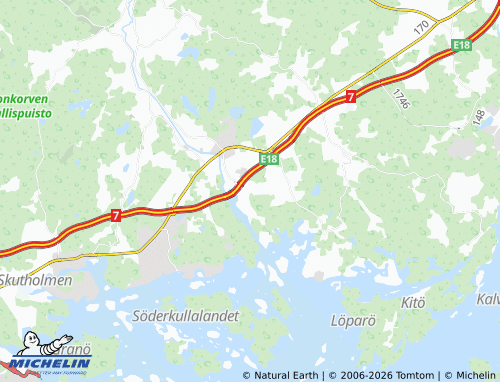 Carte MICHELIN Kallbäck - ViaMichelin