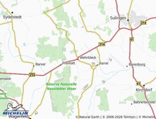 MICHELIN Wehrbleck map - ViaMichelin