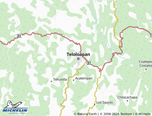MICHELIN Tecampana map - ViaMichelin