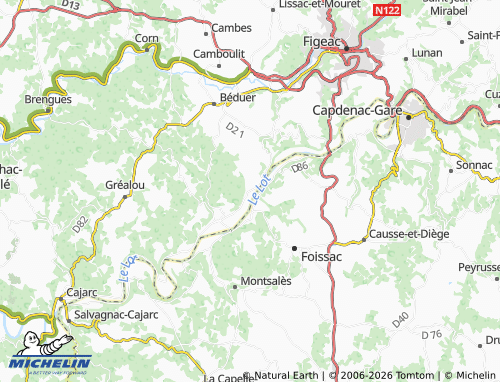 MICHELIN Frontenac map - ViaMichelin