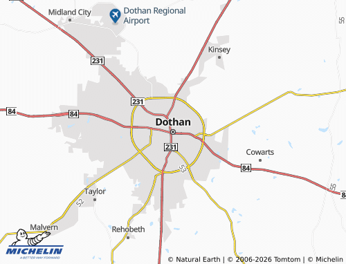 Mapa MICHELIN Dothan - ViaMichelin